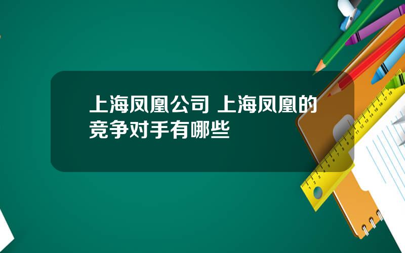 上海凤凰公司 上海凤凰的竞争对手有哪些